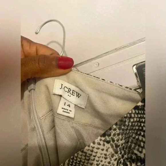 J. Crew Snake Print Pleated Midi Skirt Size 14 NWT - Picture 4 of 9